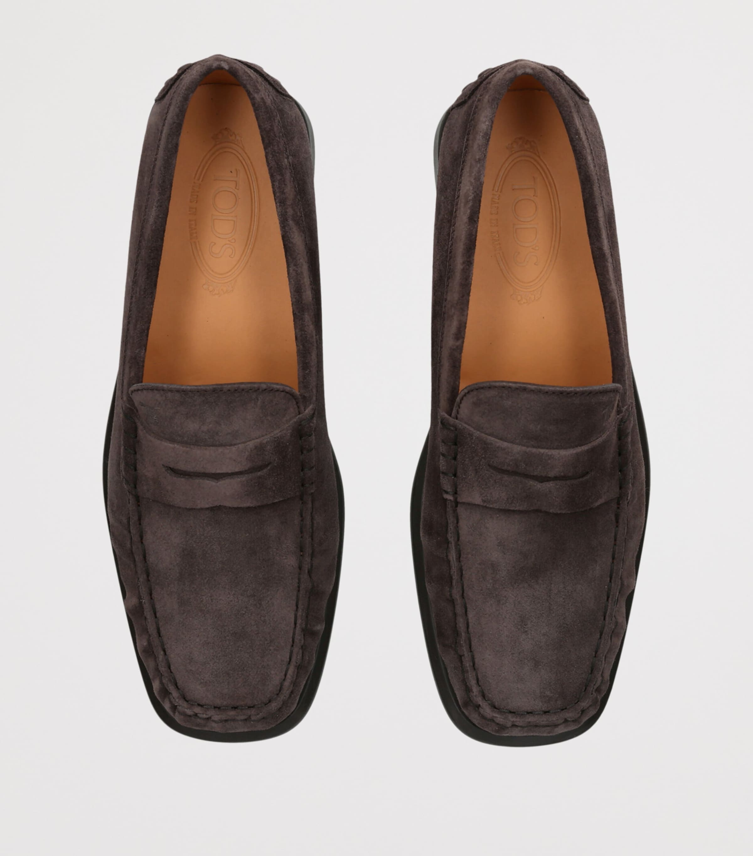 Tod's Suede Arricciato Gomma Loafers Taupe Image 3