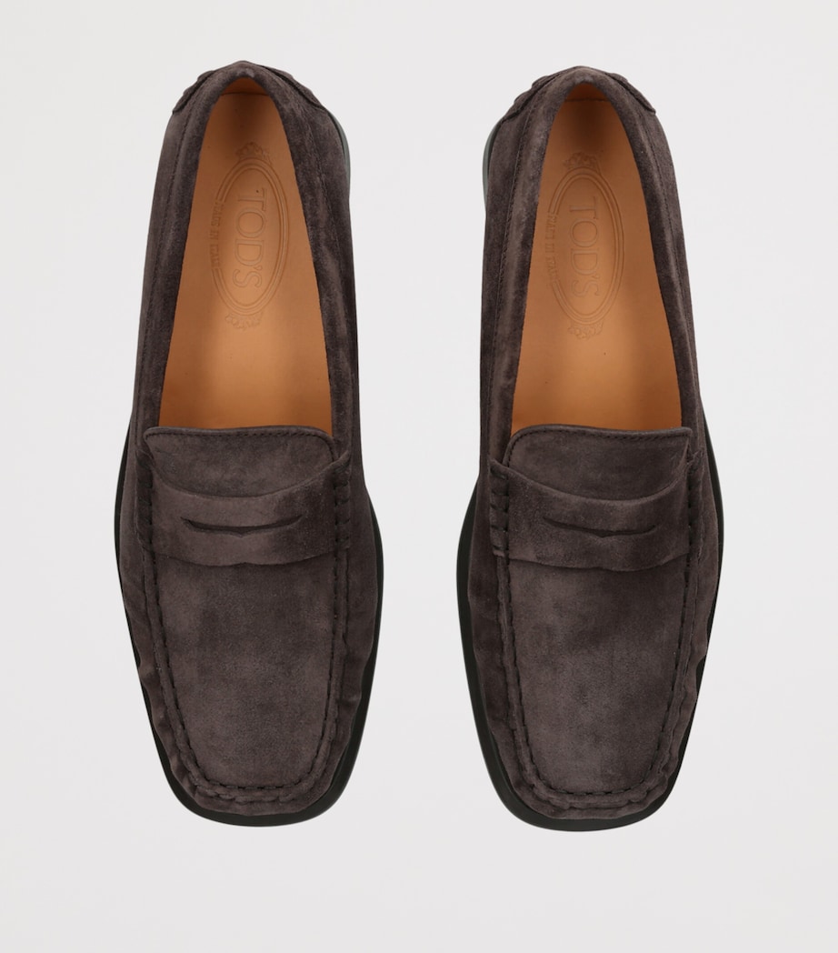 Tod's Suede Arricciato Gomma Loafers Taupe Image 3