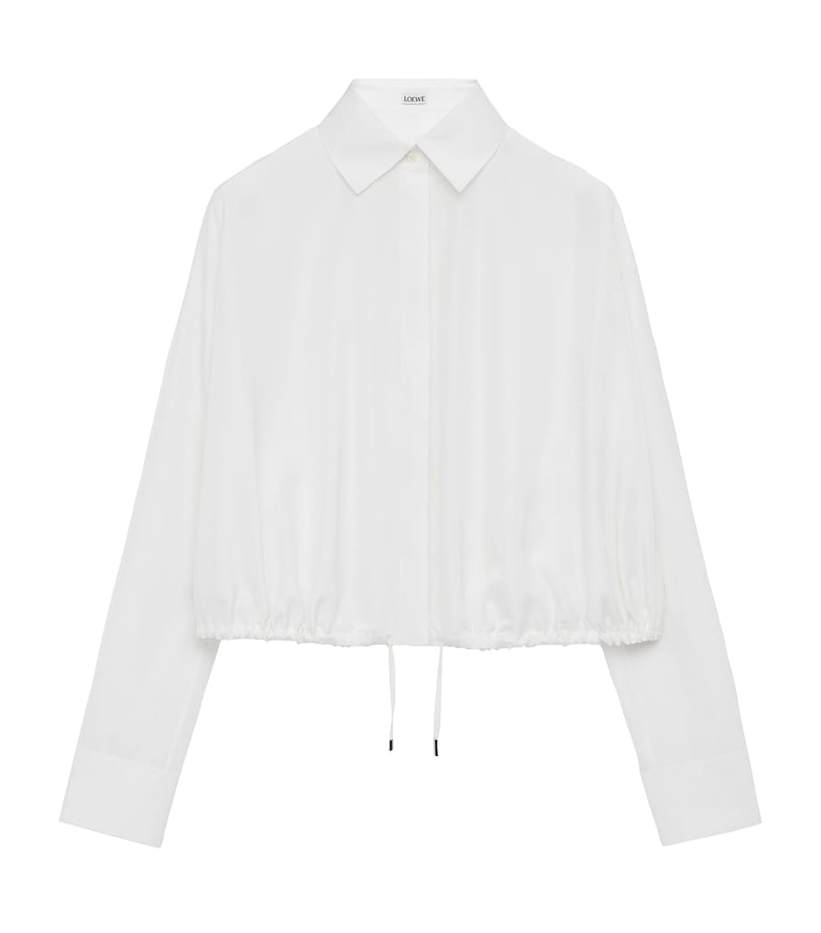 Silk-Blend Balloon Shirt WHITE Image 1