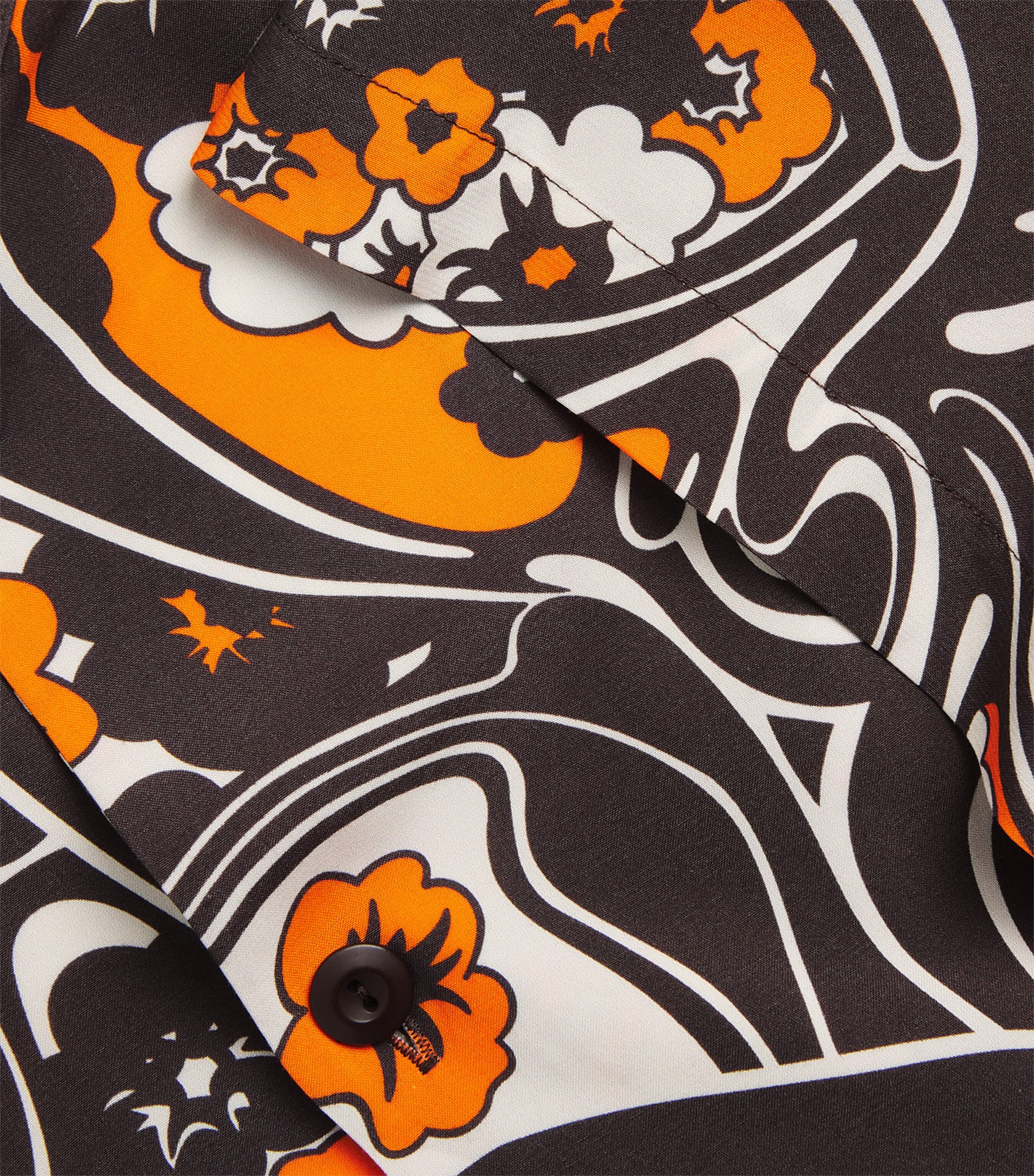 Short-Sleeve Floral Shirt BLACK BROWN Image 2