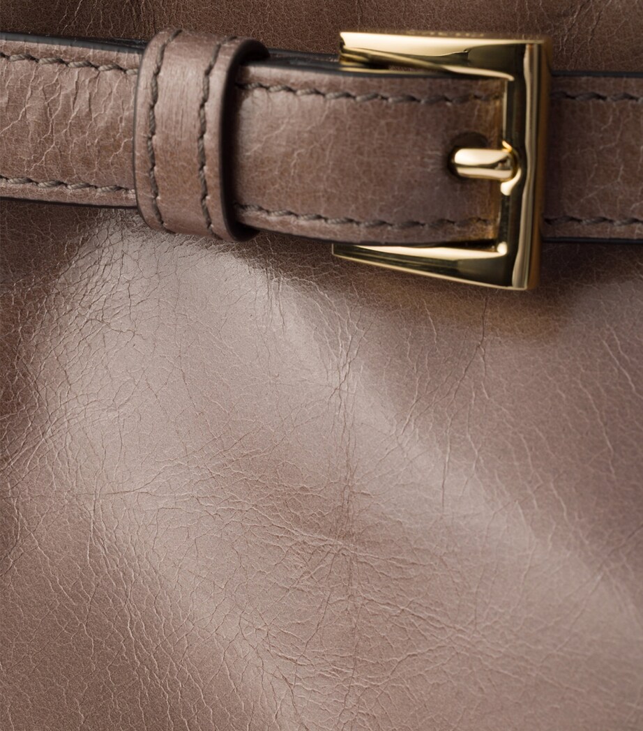 Prada Extra Large Leather Bonnie Top-Handle Bag Image 6
