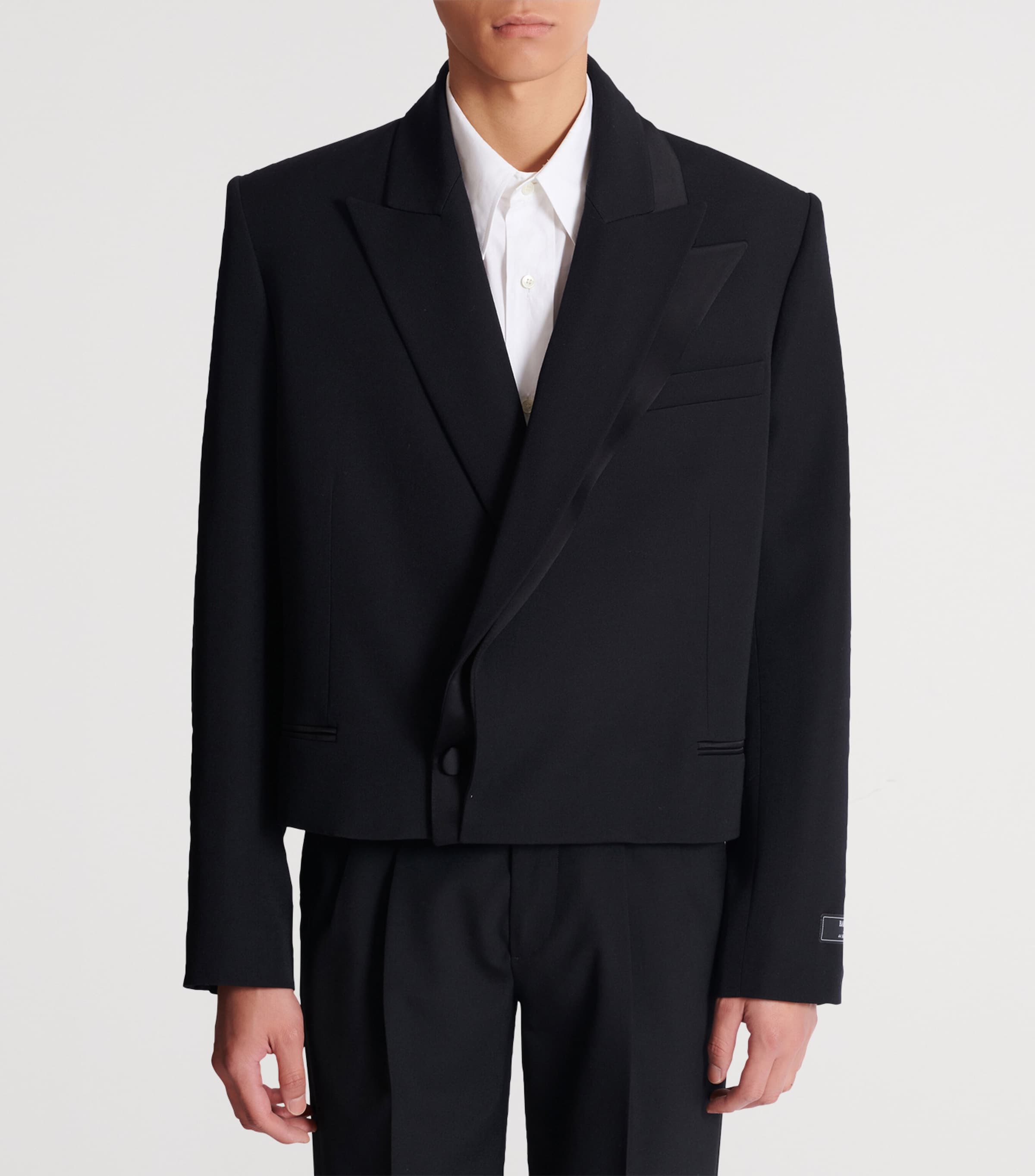 Cropped Wool Blazer EAP NOIR/NOIR Image 4