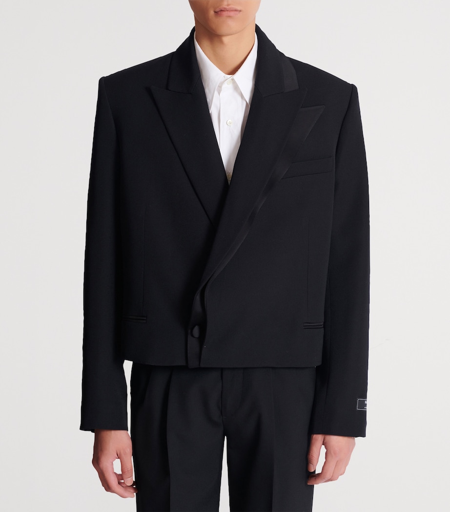 Cropped Wool Blazer EAP NOIR/NOIR Image 4