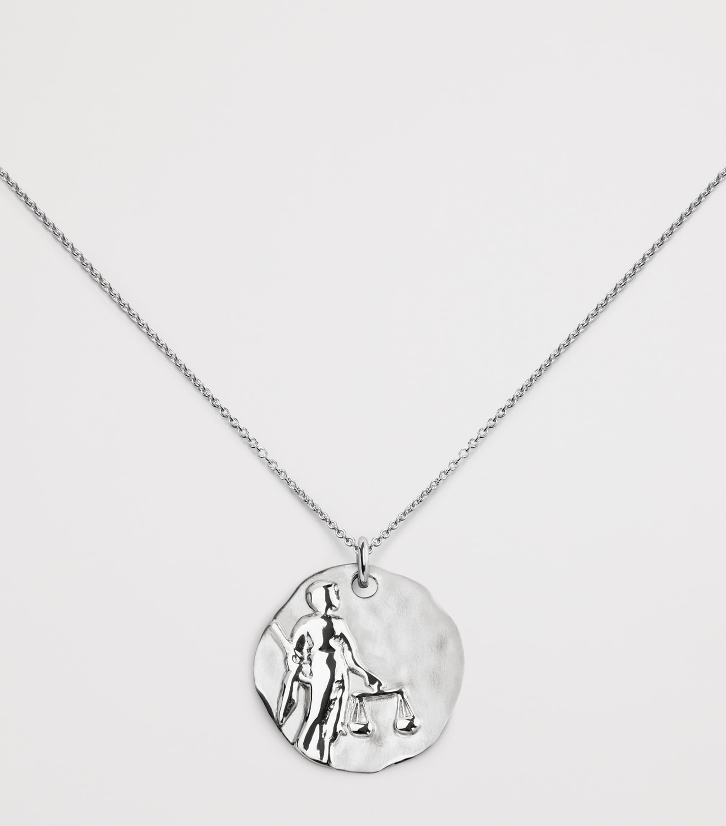 Monica Vinader Sterling Silver Libra Zodiac Necklace Sterling Silver Image 4