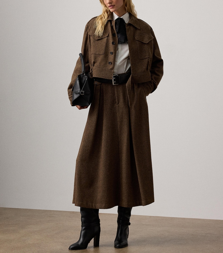 Birdseye Tweed Maddison Bomber Jacket DARK BROWN Image 2