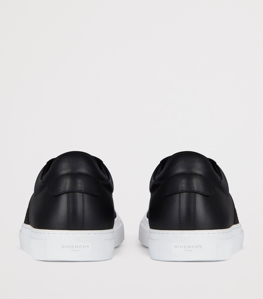 Leather Low-Top Sneakers BLACK Image 2