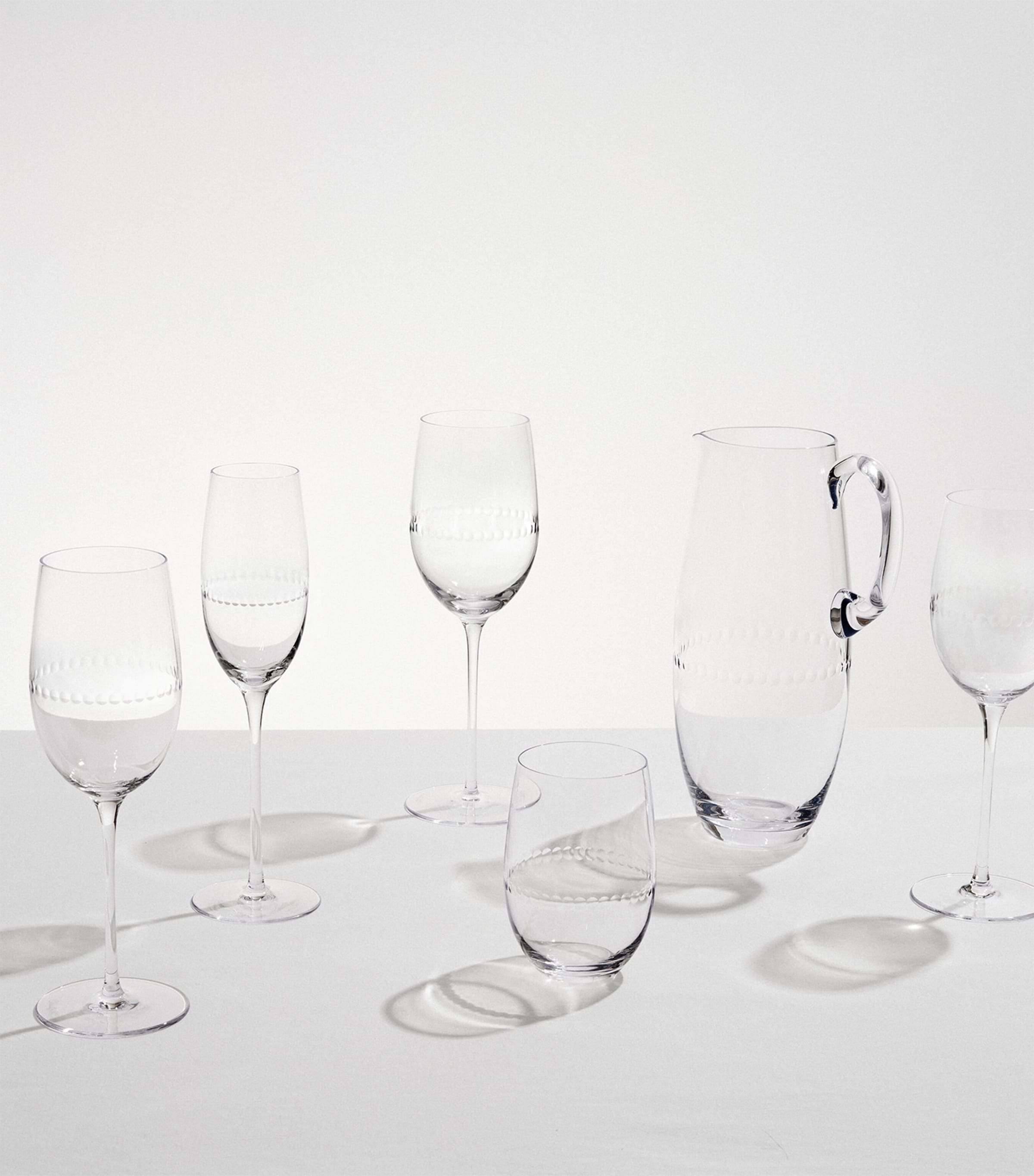 Christofle Set of 2 Perles White Wine Glasses (200ml) Image 4