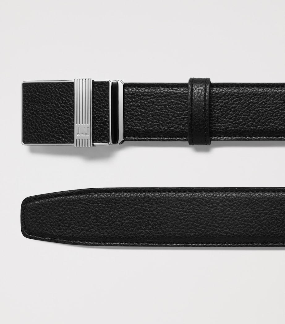 Leather Automatic Longtail Buckle Belt 001BLACK Image 4