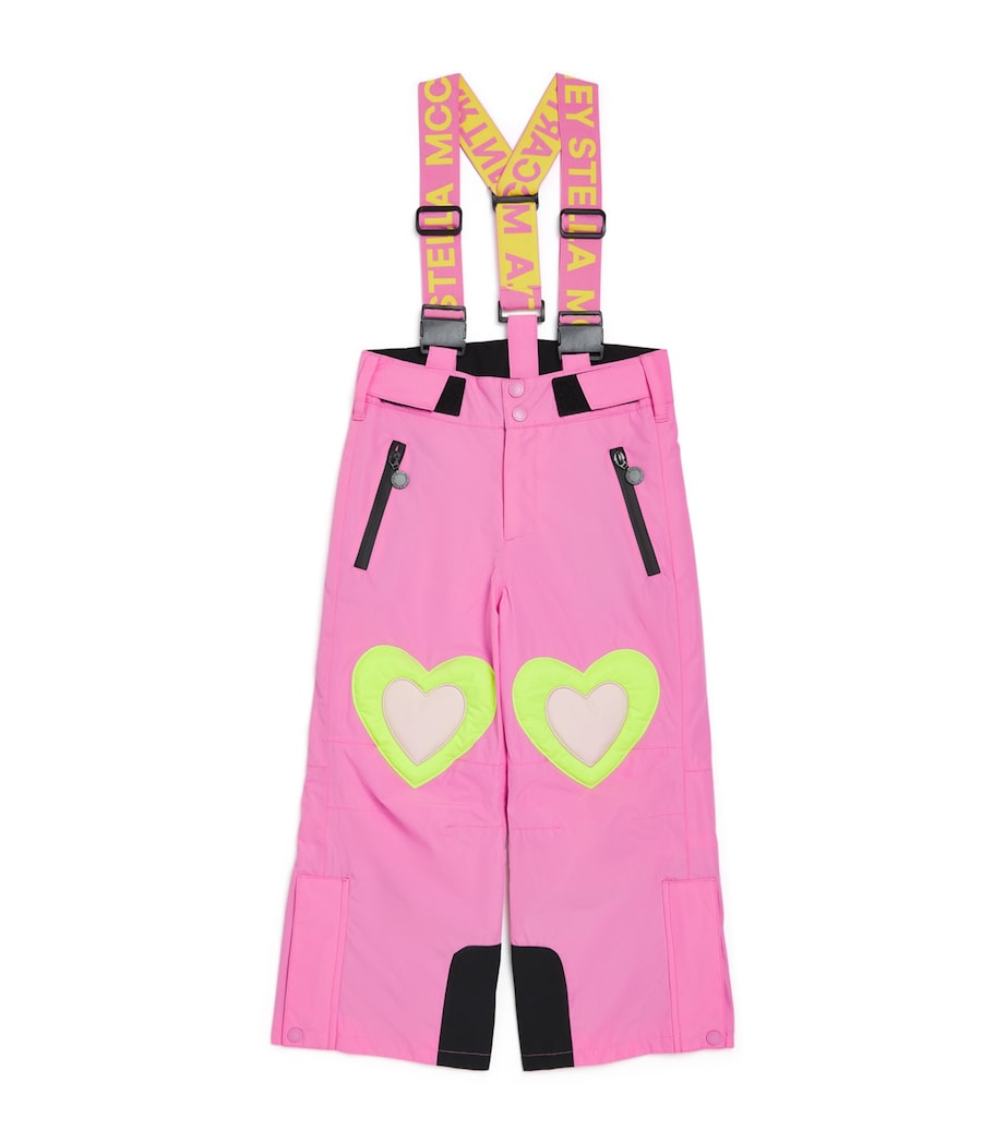 Heart Print Ski Salopettes (4-14 Years) 552PINK Image 1