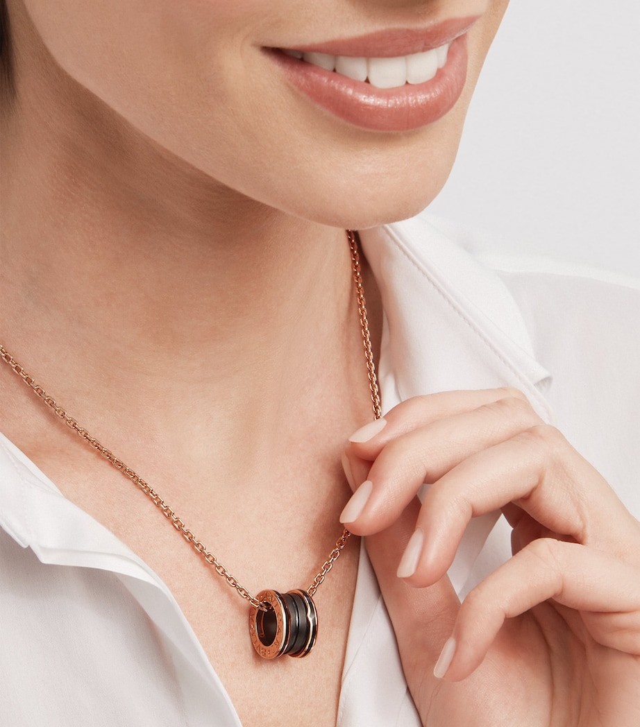 Rose Gold And Ceramic B.zero1 Necklace PINK GOLD Image 5