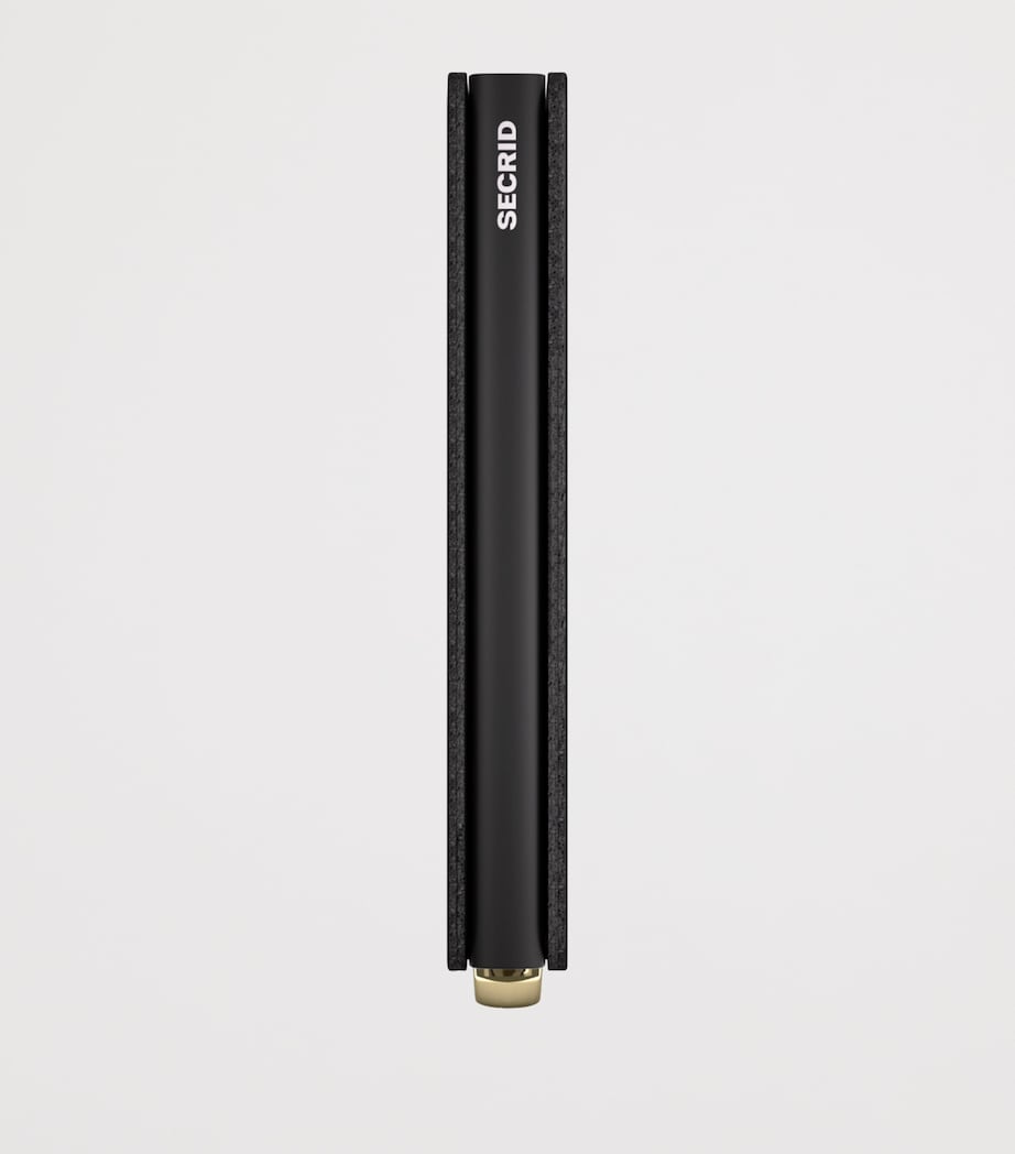 Leather Diamond-Embossed Slimwallet BLACK Image 3