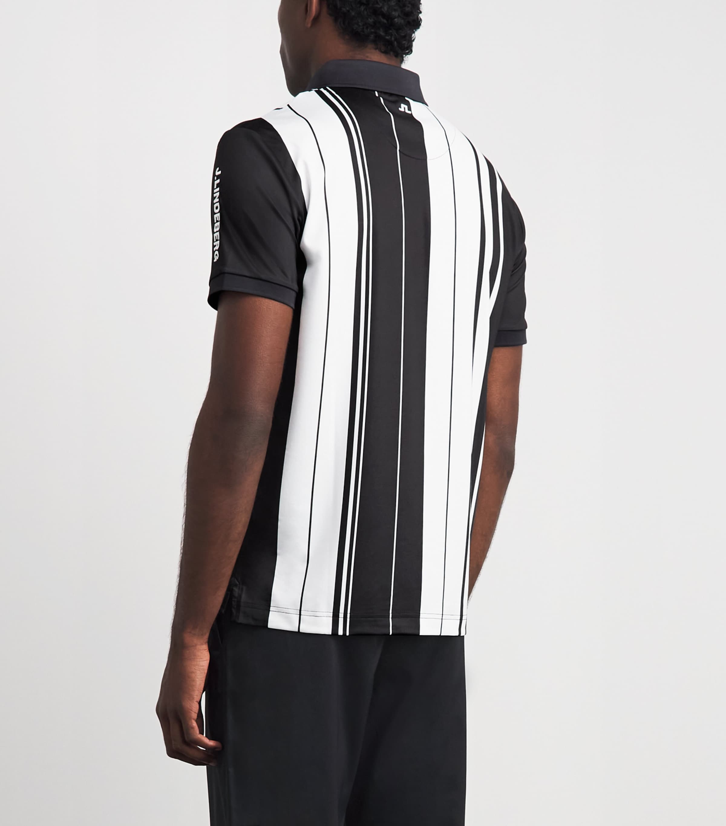 J Lindeberg Mens 30Y Tour Tech Stripe Polo Shirt Stripe Image 5