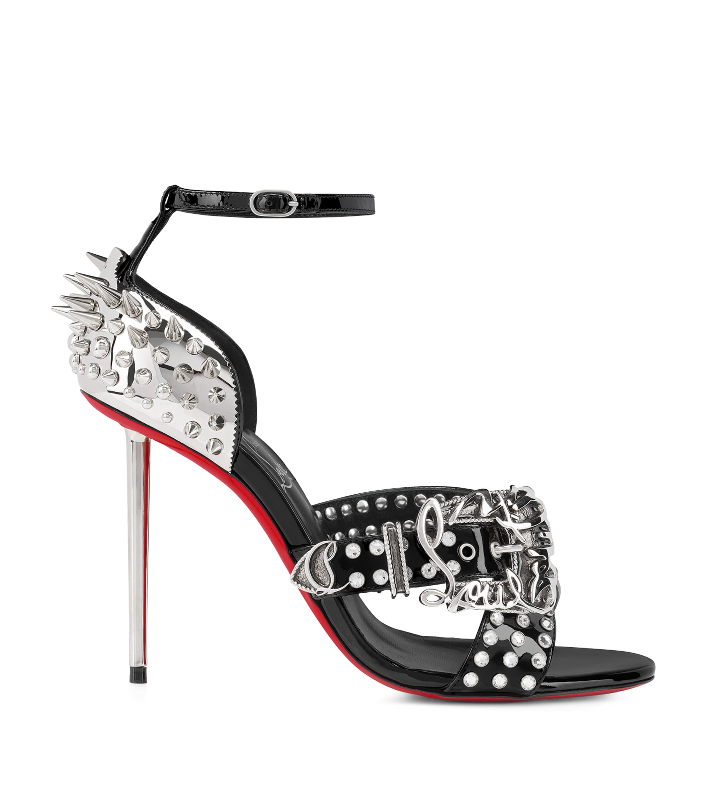 Christian Louboutin Wosandal Pic Leather Heeled Sandals 100