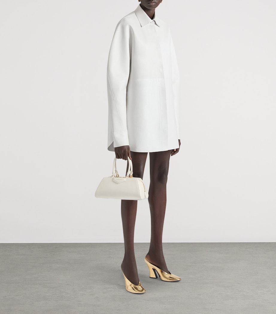 Leather Overshirt WHITE Image 2