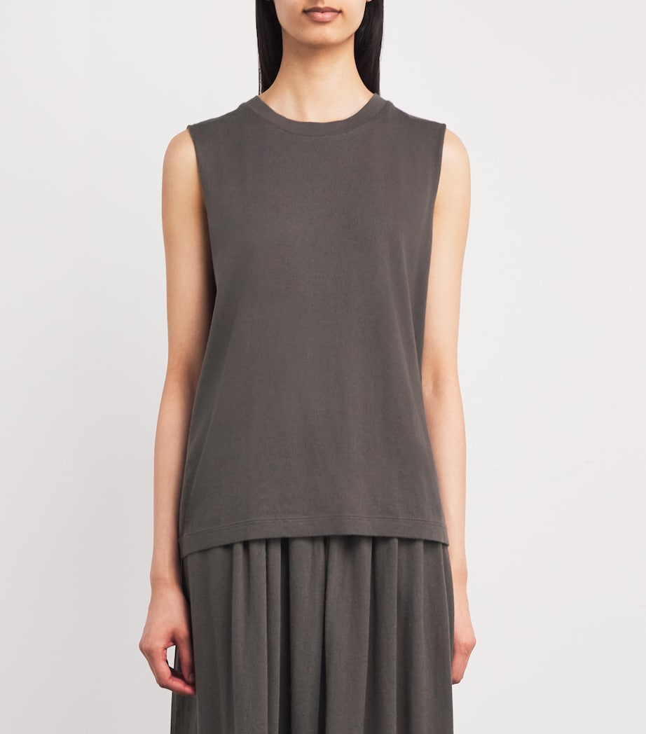 Cotton-Cashmere Muscle Knit Vest 187 MUD Image 3
