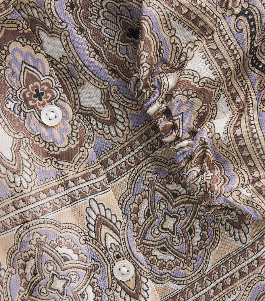 Linen-Silk Ashlynn Blouse N0684 STN KHK MLT Image 5