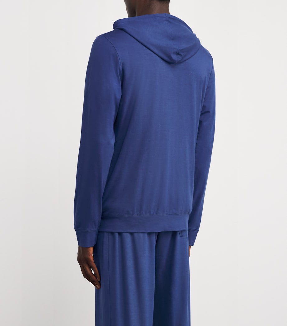 Micromodal Zipped Hoodie BLUE Image 4