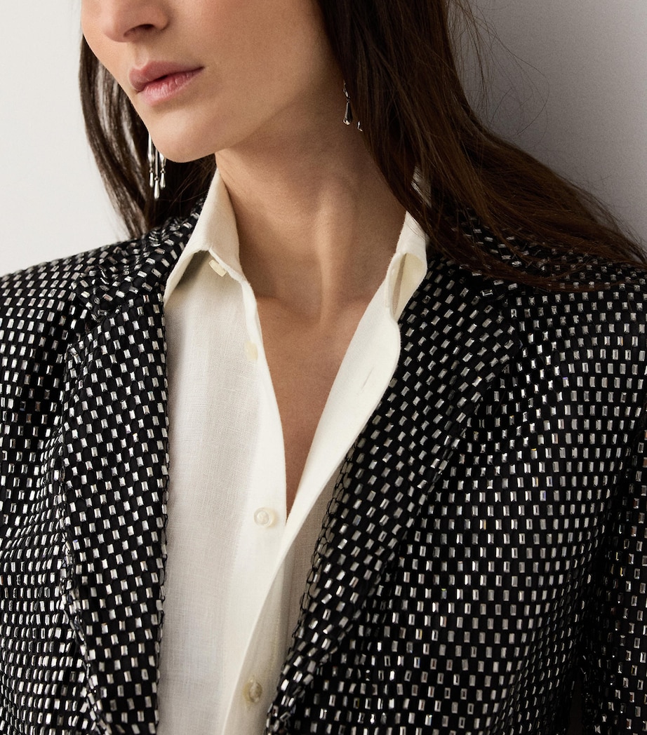 Ralph Lauren Collection Womens Embellished Brynn Jacket Black Image 6