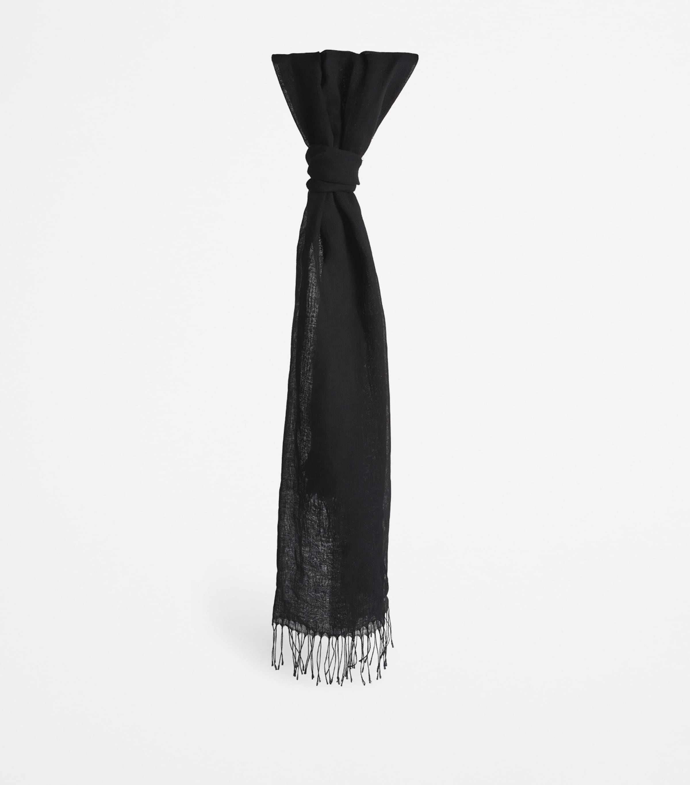 Weekend Max Mara Linen Stole Scarf Black Image 3