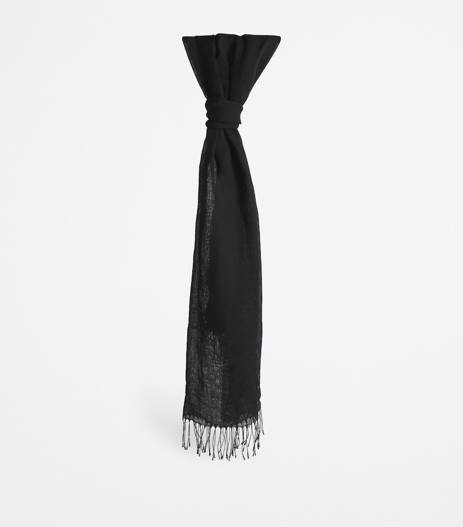 Weekend Max Mara Linen Stole Scarf Black Image 3