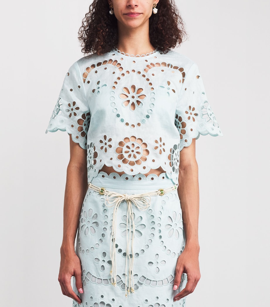 Linen Embroidered Awaken Top MINTMIT Image 3