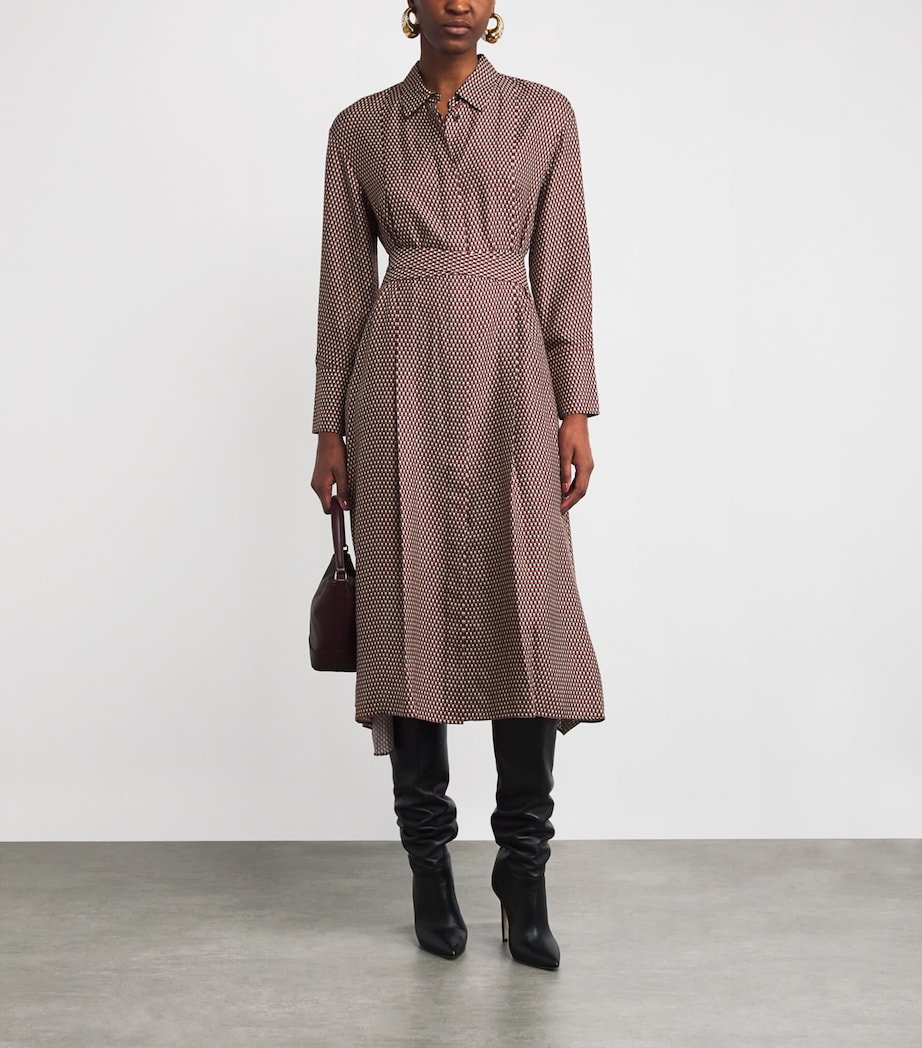 Check Print Orlan Midi Shirt Dress RUBY COMBO Image 2