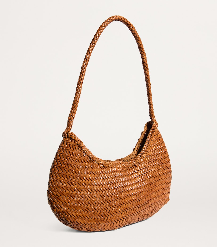 Leather Nova Luna Shoulder Bag TAN Image 3