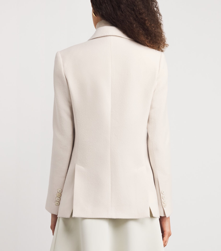 Cashmere Double-Breasted Blazer AVORIO Image 4