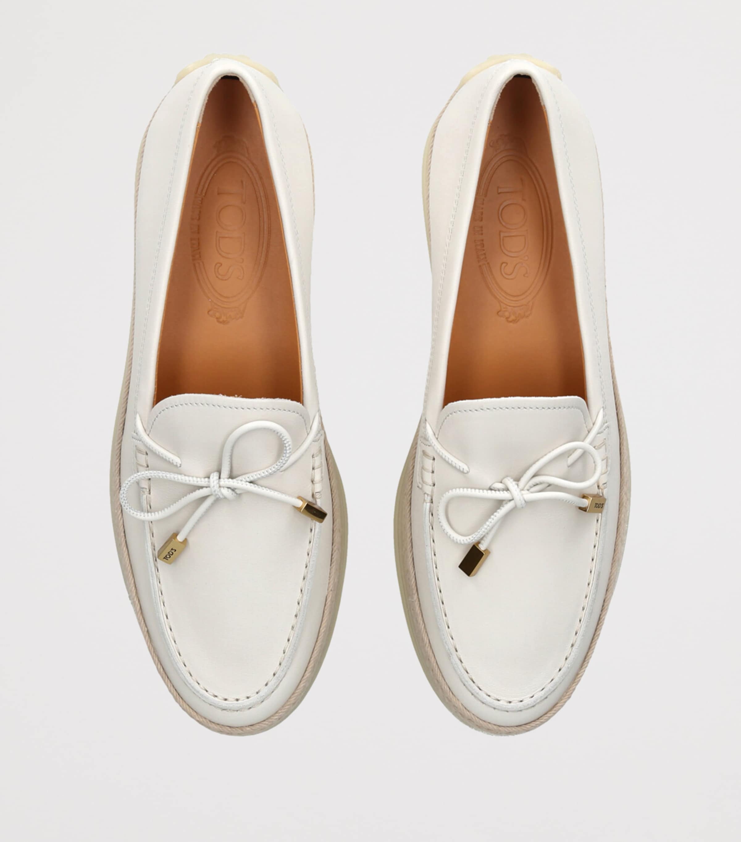 Tod's Suede Laccetto Loafers 20 White Image 4