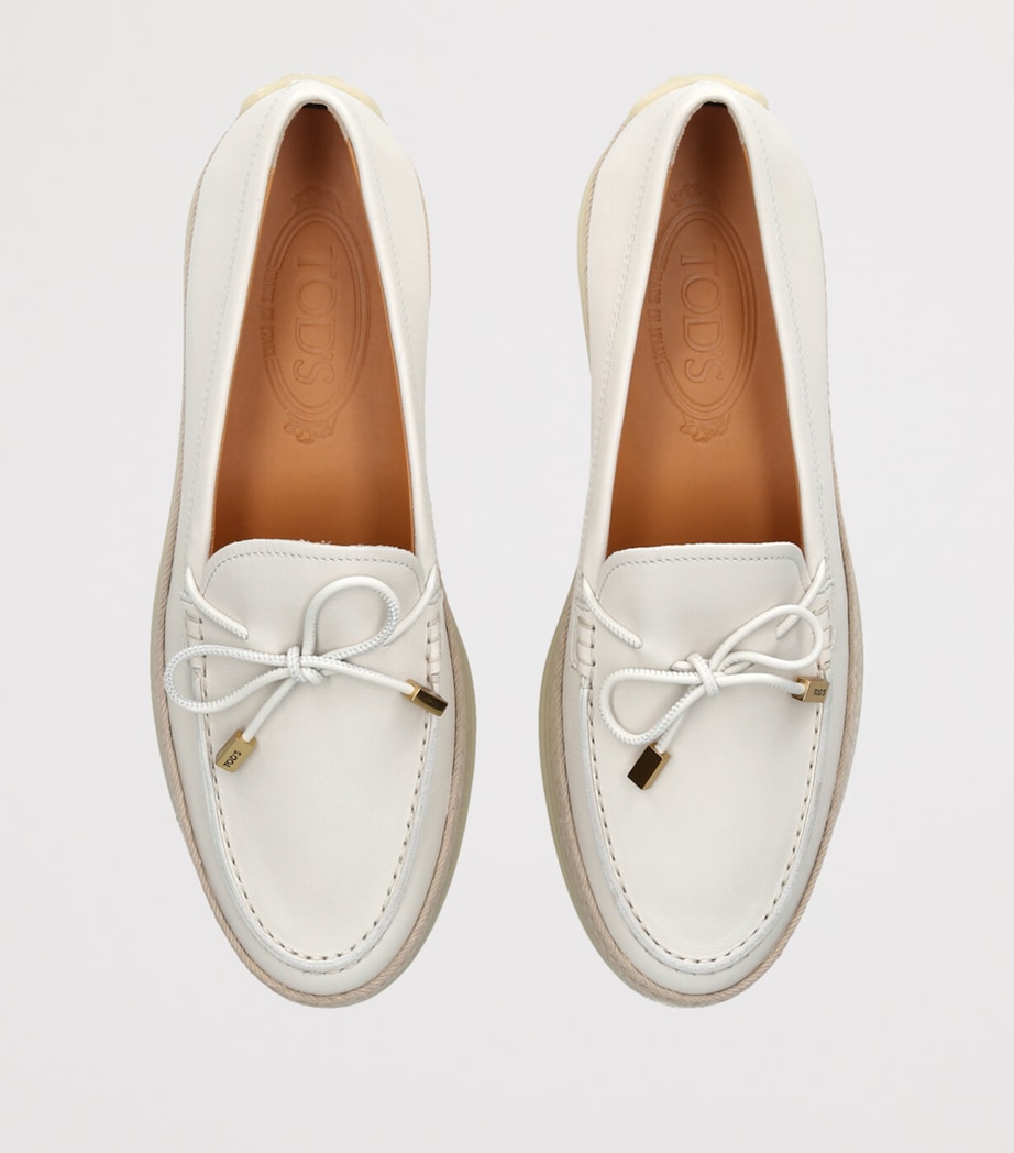 Tod's Suede Laccetto Loafers 20 White Image 4
