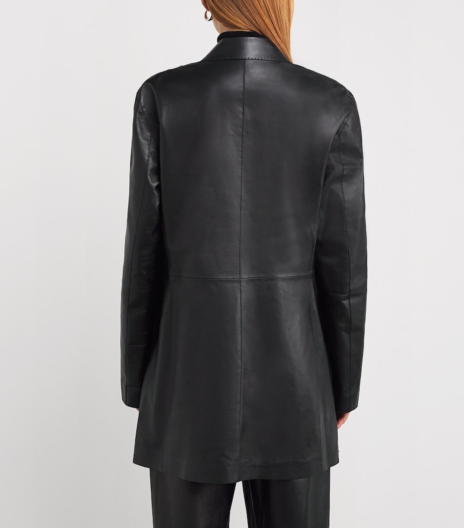 Lambskin Fringe Blazer 0001900 BLACK Image 4