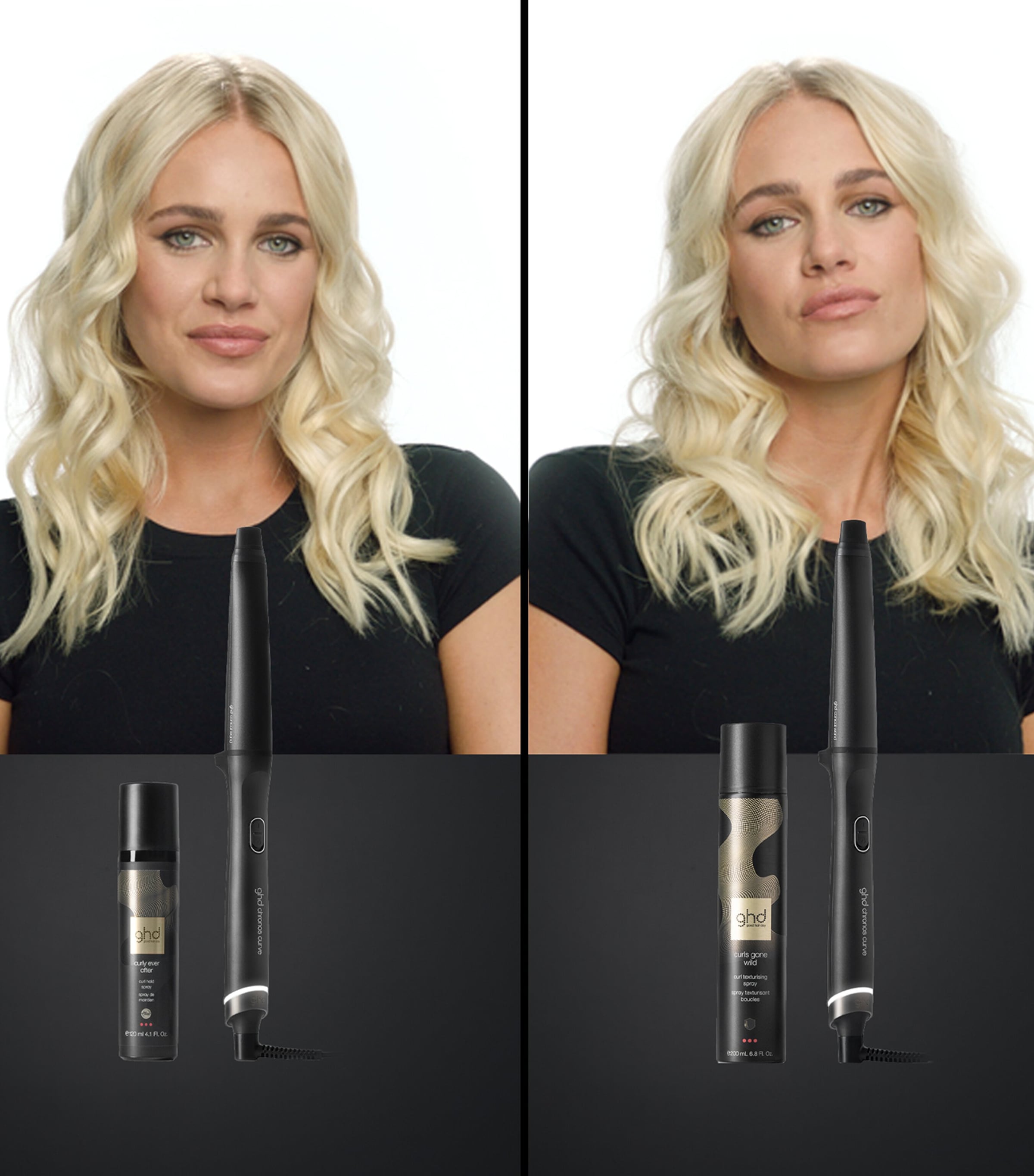 Chronos Curve Conical Wand Hair Curler (28-23mm) BLACK Image 8