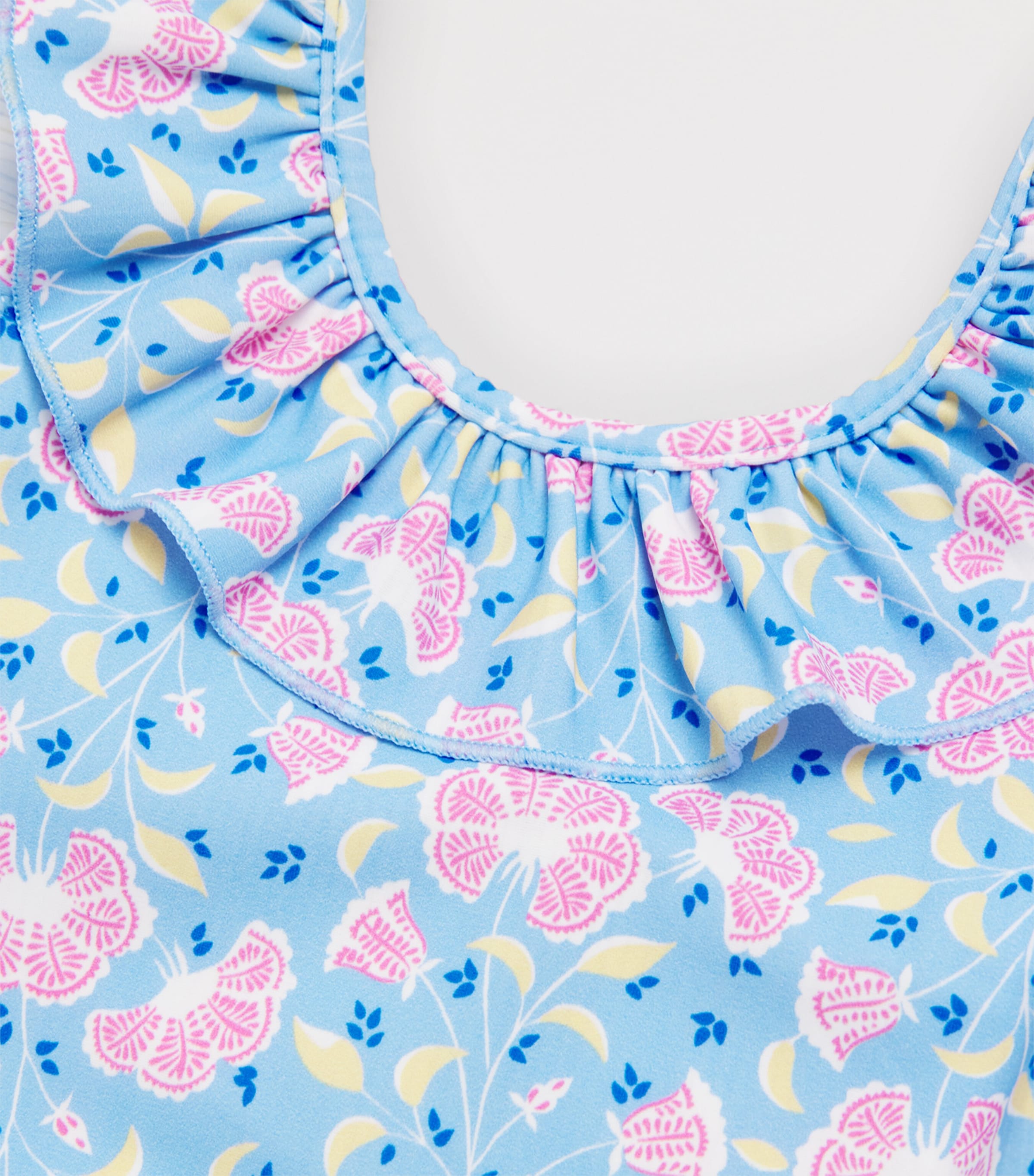 Floral Ruffle-Trim Andrea Swimsuit (3-10 Years) BLUE HIBISCUS BAY Image 3