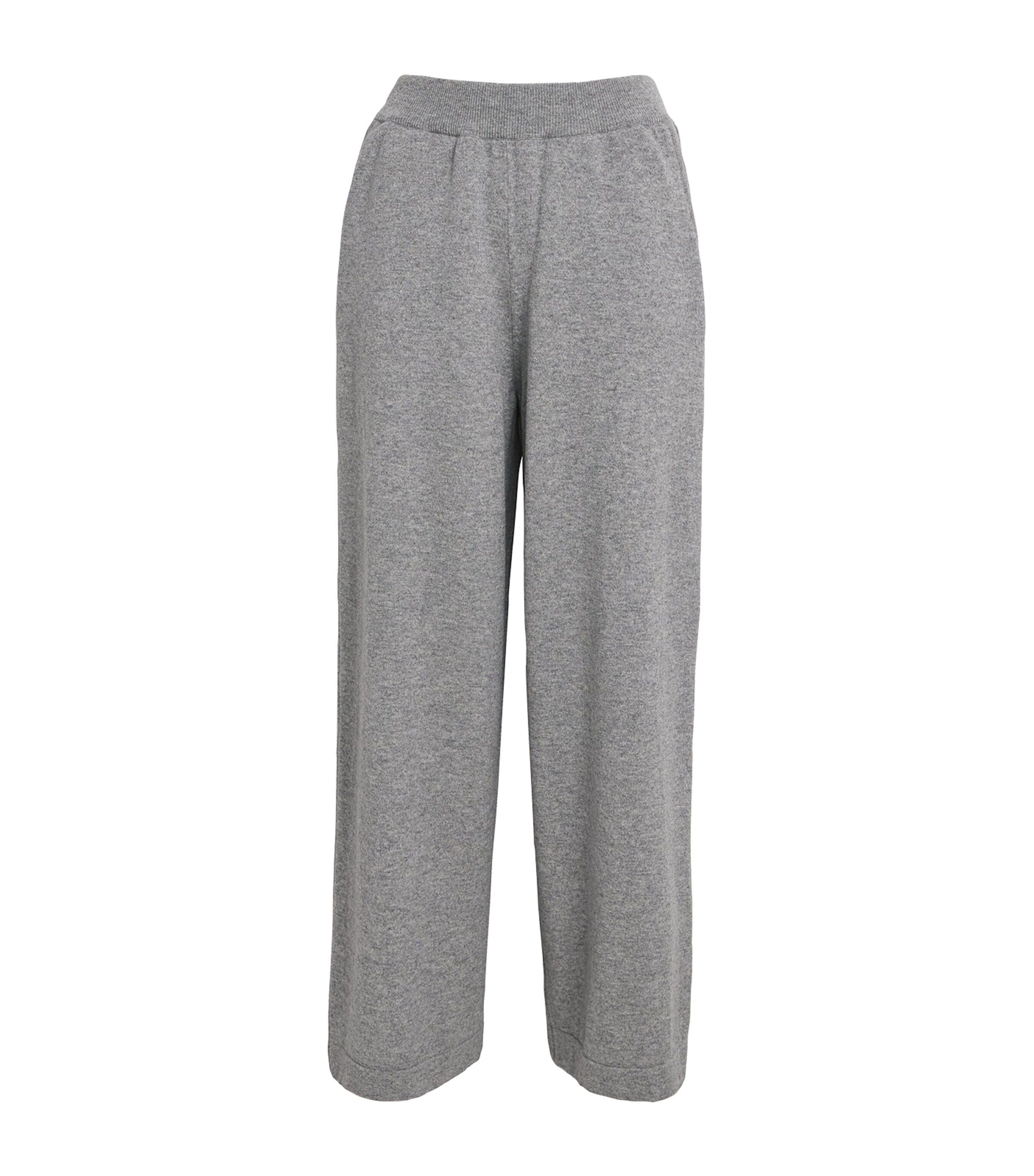Johnstons Of Elgin Womens Cashmere-Blend Coll Trousers Light Grey Image 1