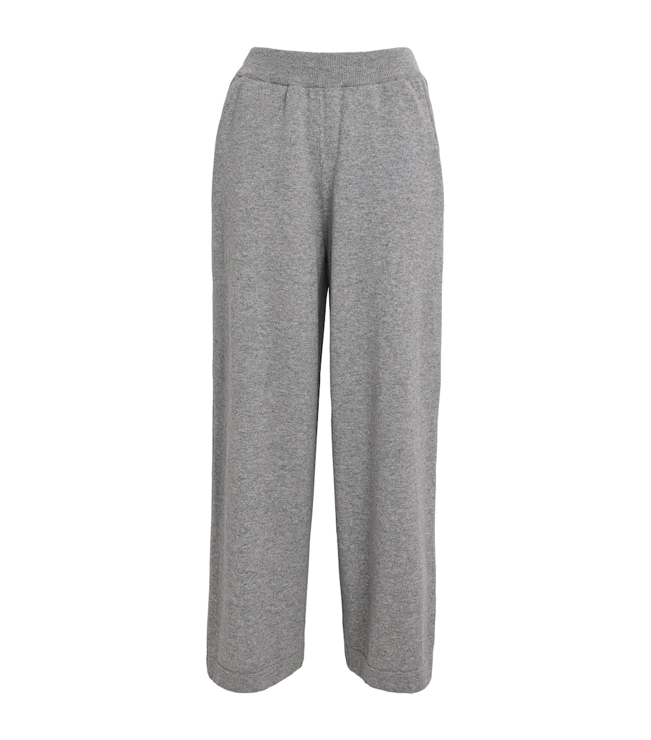 Johnstons Of Elgin Womens Cashmere-Blend Coll Trousers Light Grey Image 1