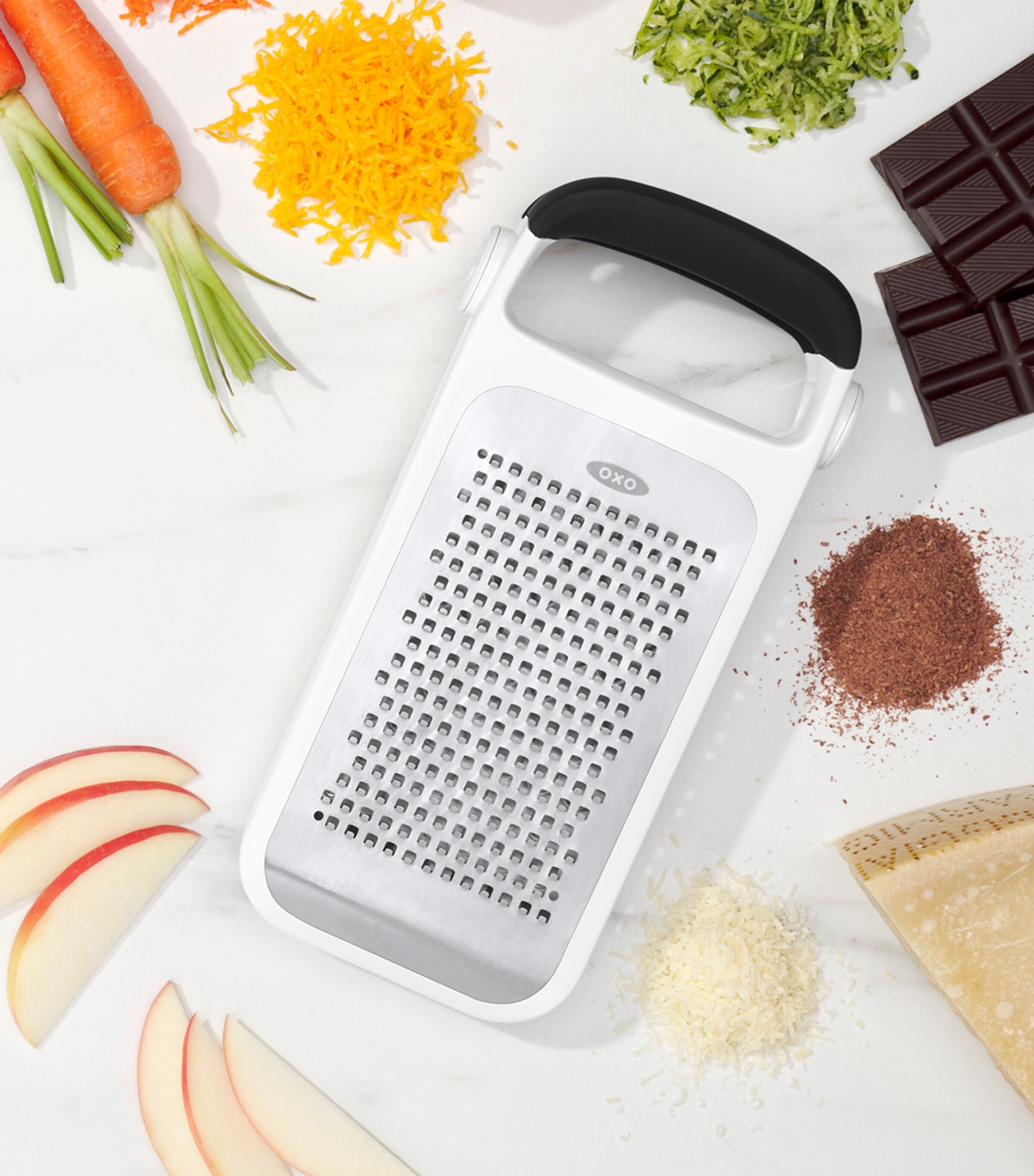 Good Grips Etched Two-Fold Grater WHITE/BLACK/SILVER Image 8