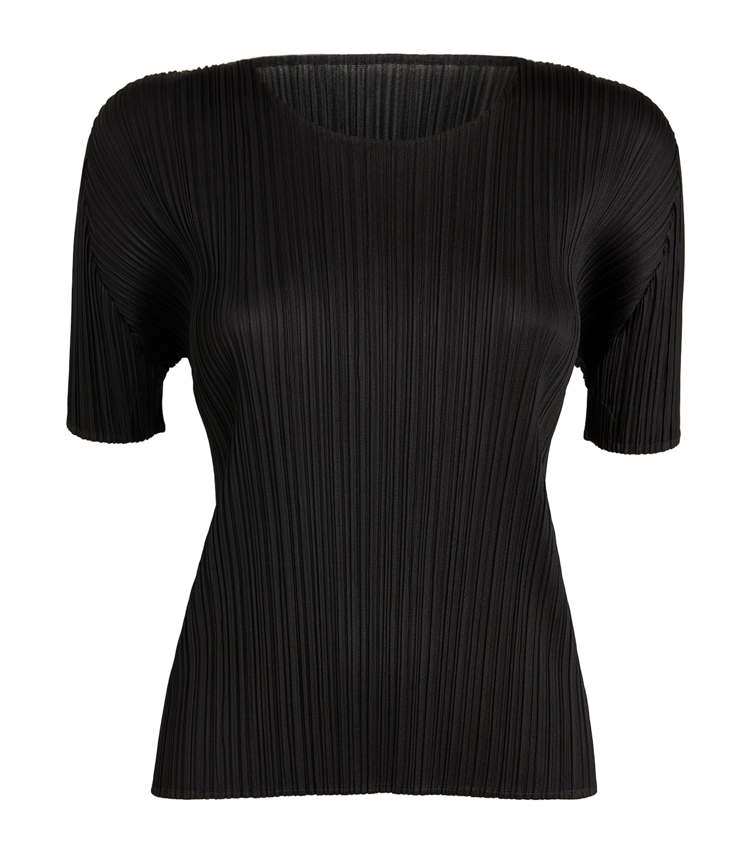 Shop Issey Miyake Pleated Basics T-shirt In Black