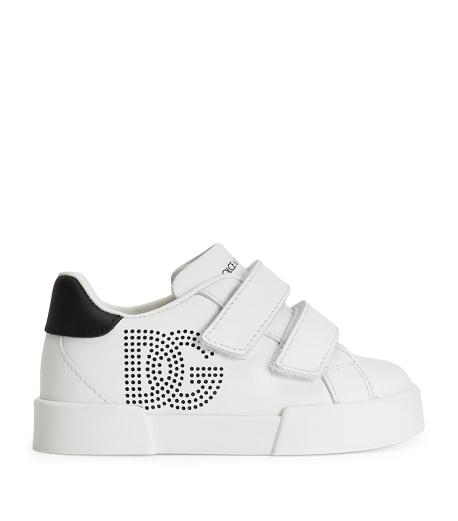Leather Low-Top Sneakers 89697WHITE Image 1