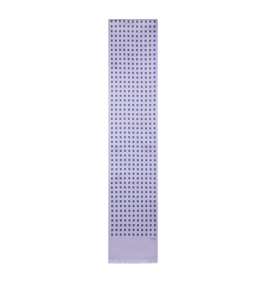 TOM FORD Mulberry Silk Printed Scarf Par Image 1