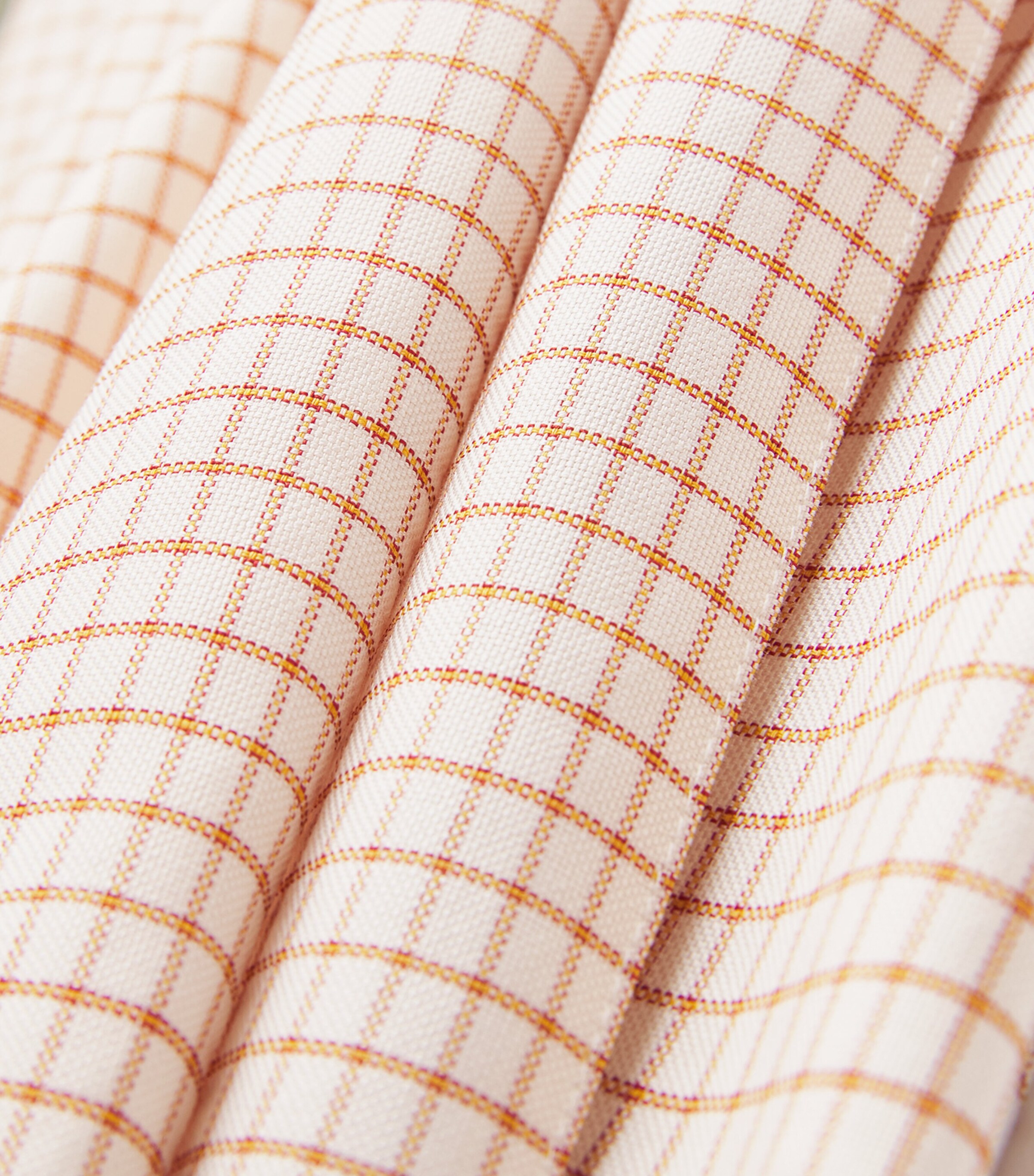 Liberowe Womens Wool-Cotton Poloma Check Trousers Cream Orange Image 5