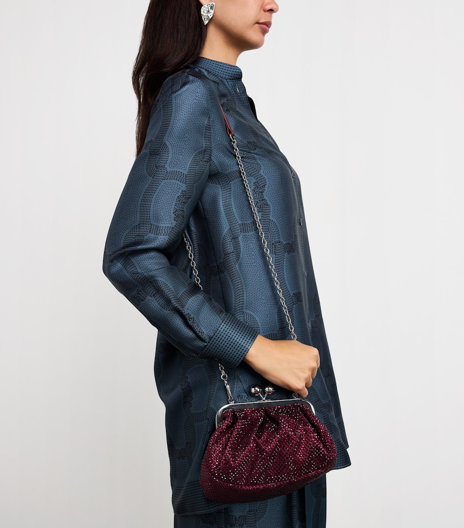 Medium Embellished Pasticcino Clutch Bag RED Image 2