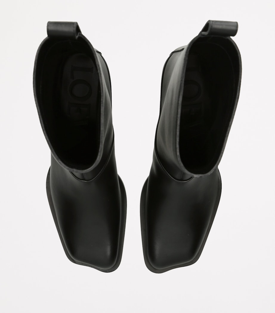 LOEWE Leather Onda Ankle Boots 45 Black Image 4
