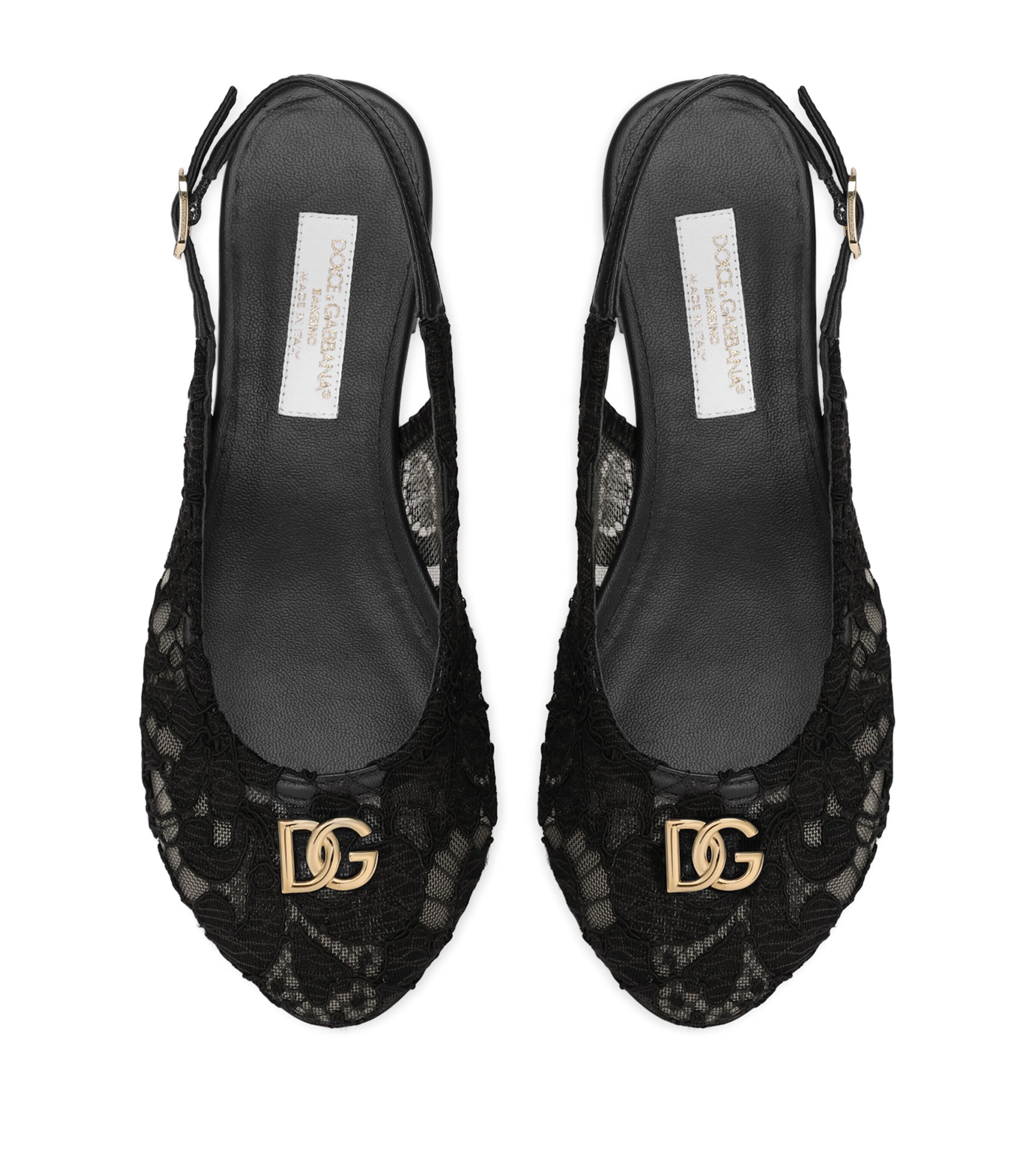 Lace Slingback Flats 80999-BLACK Image 3