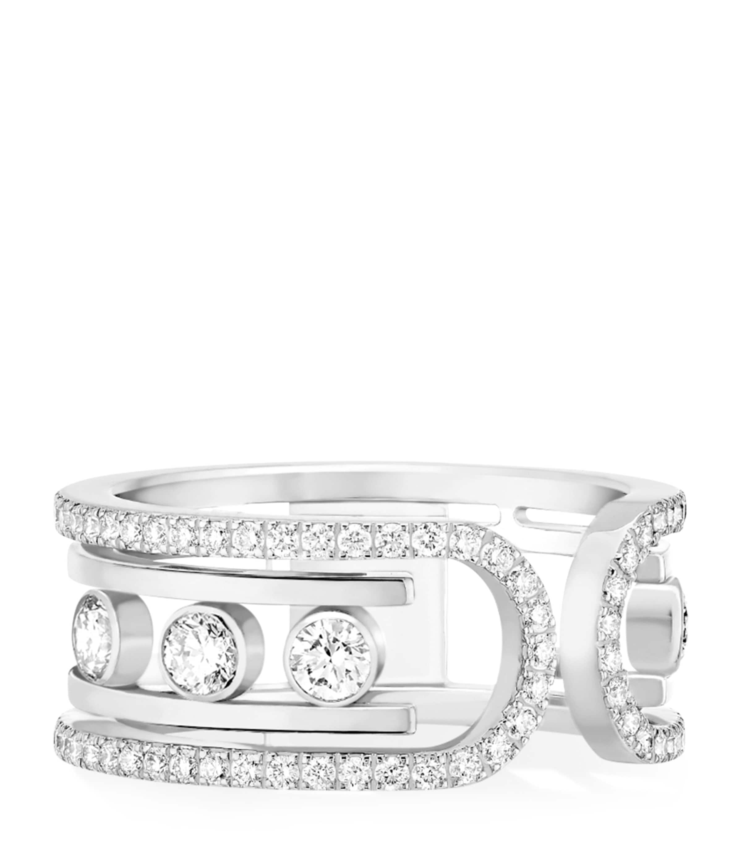 White Gold and Diamond Move 10th Birthday Ring WHITE GOLD Image 1