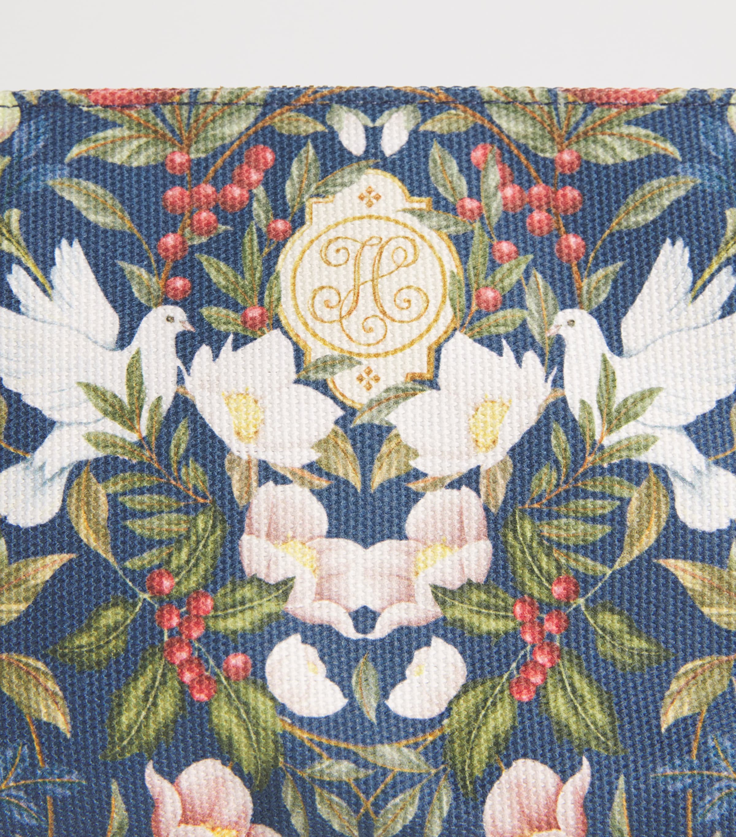 Harrods Small Cotton Partridge Cosmetics Bag Navy Image 3