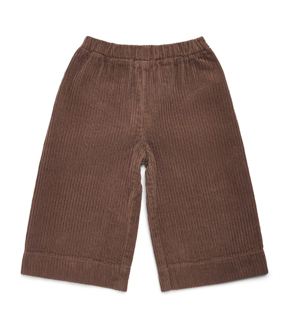 Il Gufo Corduroy Wide-Leg Trousers (6-36 Months) Cioccolato Image 1