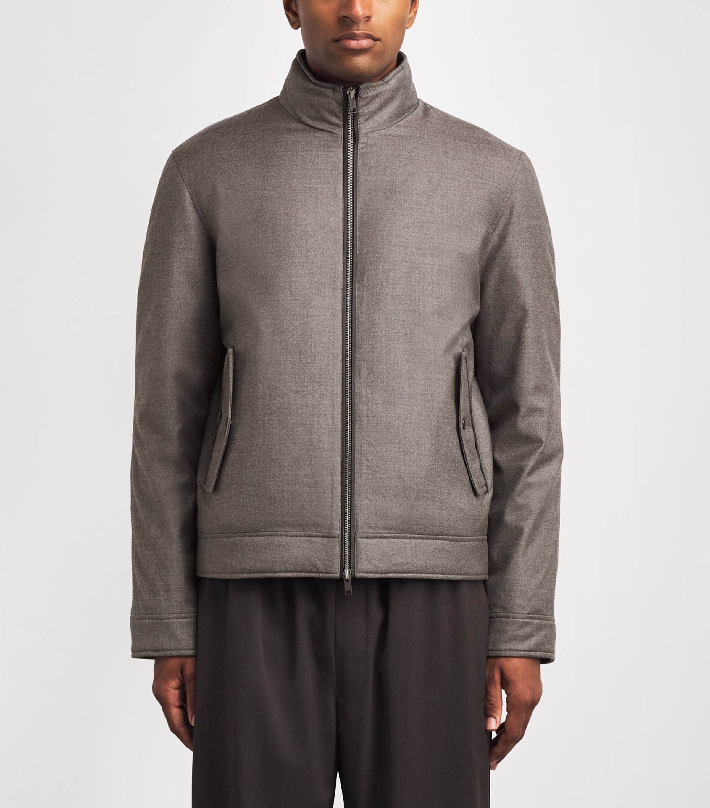 Yves Salomon Mens Virgin Wool-Silk Bomber Jacket Roche Image 4