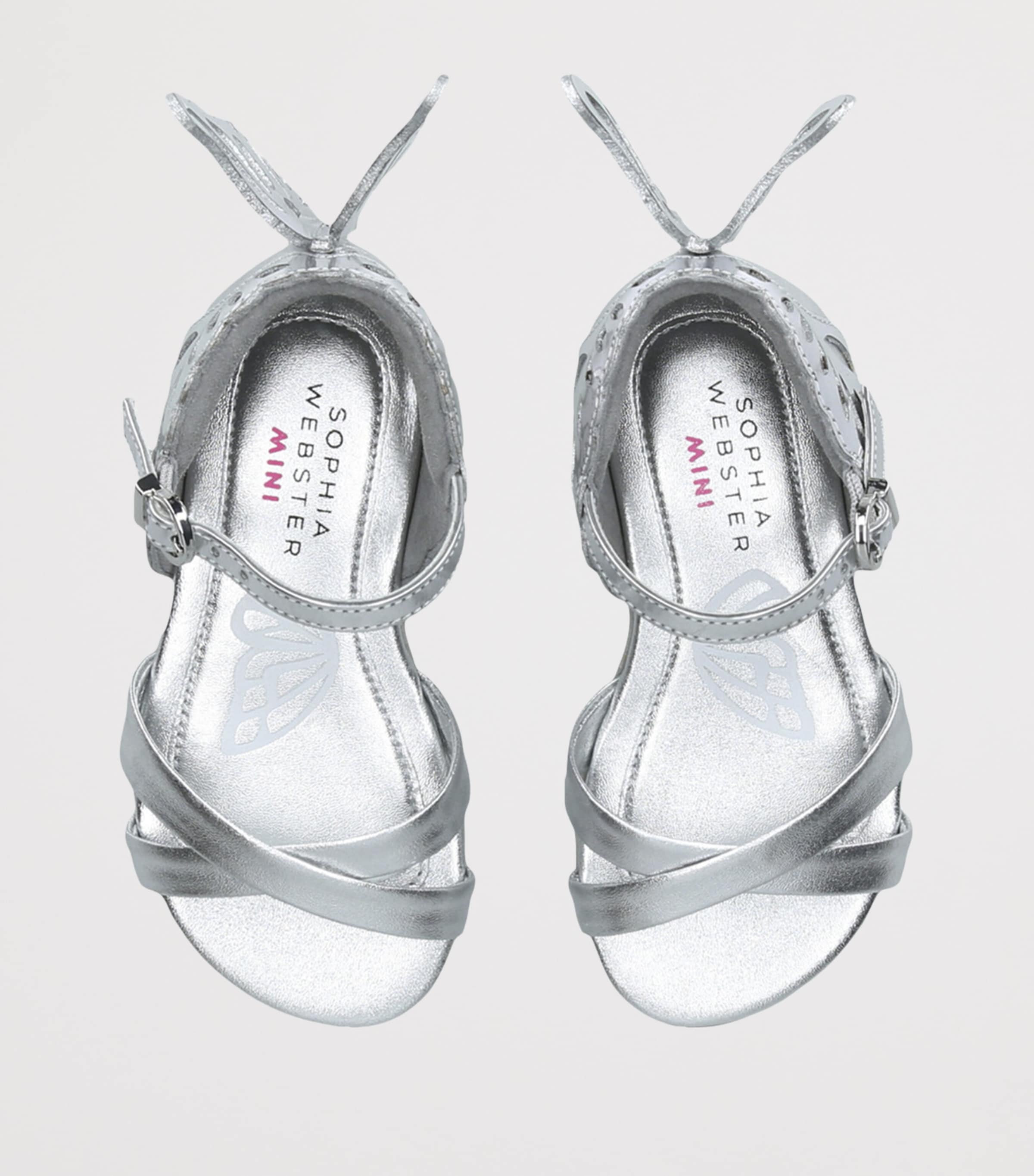 Sophia Webster Mini Metallic Leather Heavenly Sandals Silver Image 4