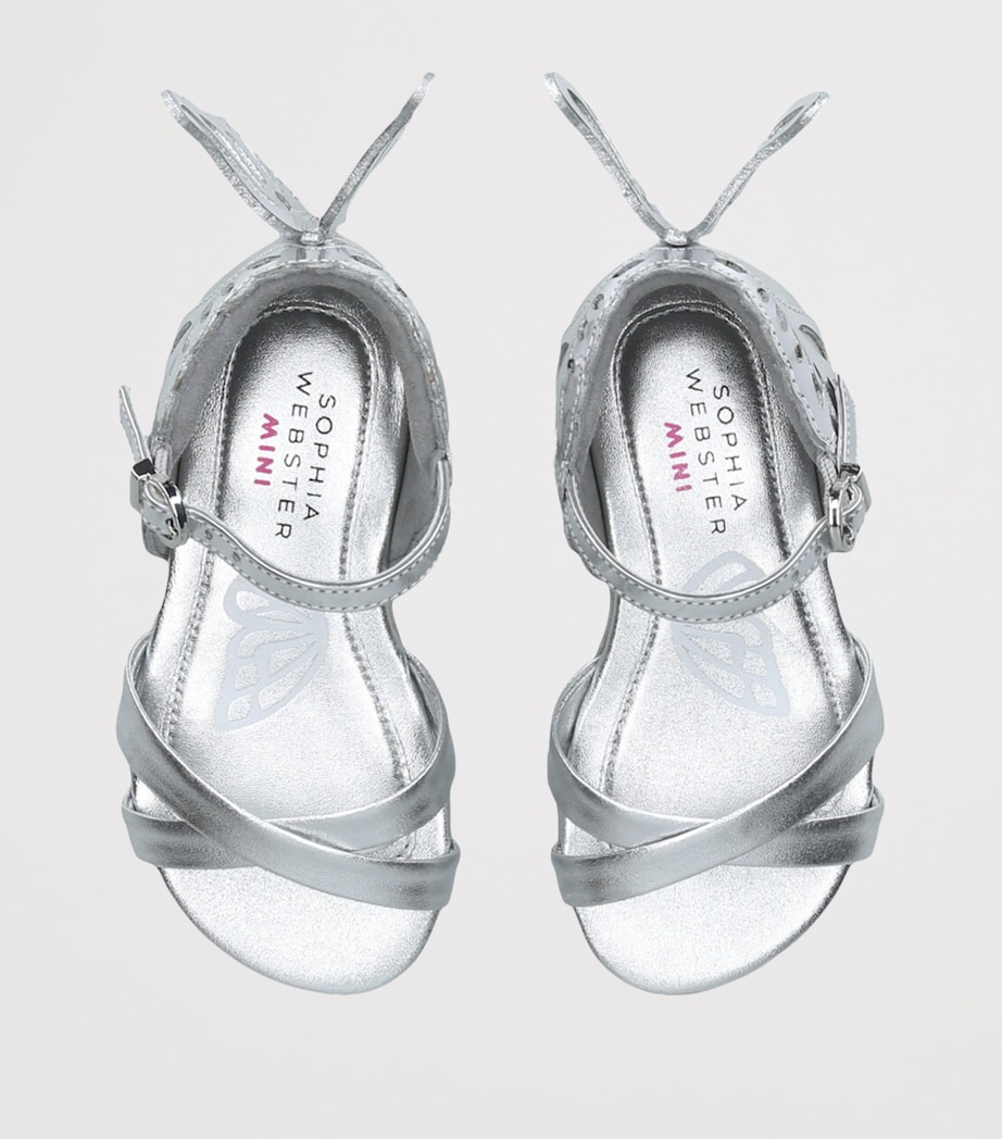 Sophia Webster Mini Metallic Leather Heavenly Sandals Silver Image 4