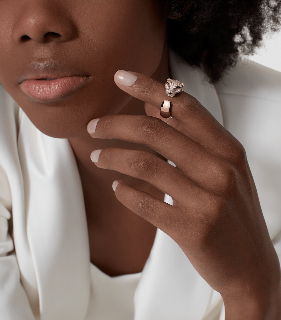 Cartier Rose Gold and Diamond Massai Panthère de Cartier Ring